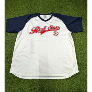 Dynasty Boston Red Sox Baseball Team Jersey Mens XL White Graphic Print‎ Logo